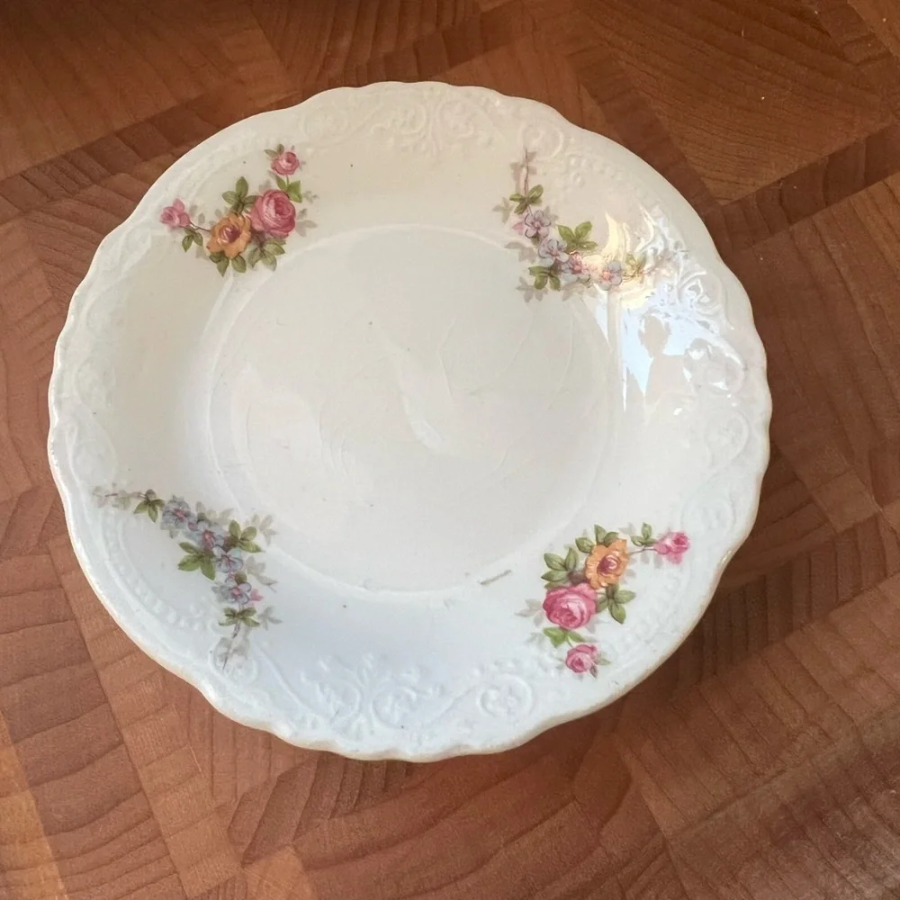 Set of 2 Antique W.H. Grindley & Co. ironstone butter pats - Picture 2 of 4